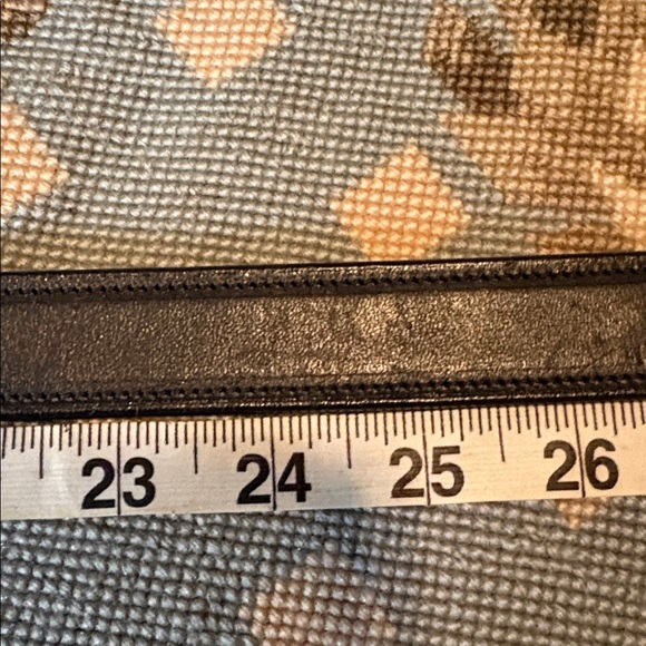 Equestrian Themed Black Leather Belt Size 28 - Picture 6 of 6